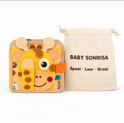 Montessori Activiteitenboekje Giraffe - Sensorisch Speelgoed - Extra Dik - Busy Board - Educatief Speelgoed - Montessori - Speelgoed - Inclusief Tas - Leeftijd 2 tot 7 Jaar