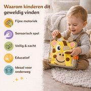 Montessori Activiteitenboekje Giraffe - Sensorisch Speelgoed - Extra Dik - Busy Board - Educatief Speelgoed - Montessori - Speelgoed - Inclusief Tas - Leeftijd 2 tot 7 Jaar