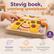 Montessori Activiteitenboekje Giraffe - Sensorisch Speelgoed - Extra Dik - Busy Board - Educatief Speelgoed - Montessori - Speelgoed - Inclusief Tas - Leeftijd 2 tot 7 Jaar